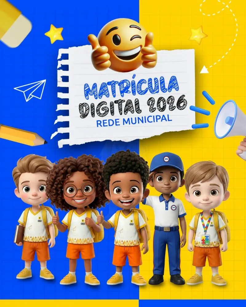 Matrícula Digital 2026 em Cruz das Almas: confira o calendário e os documentos exigidos