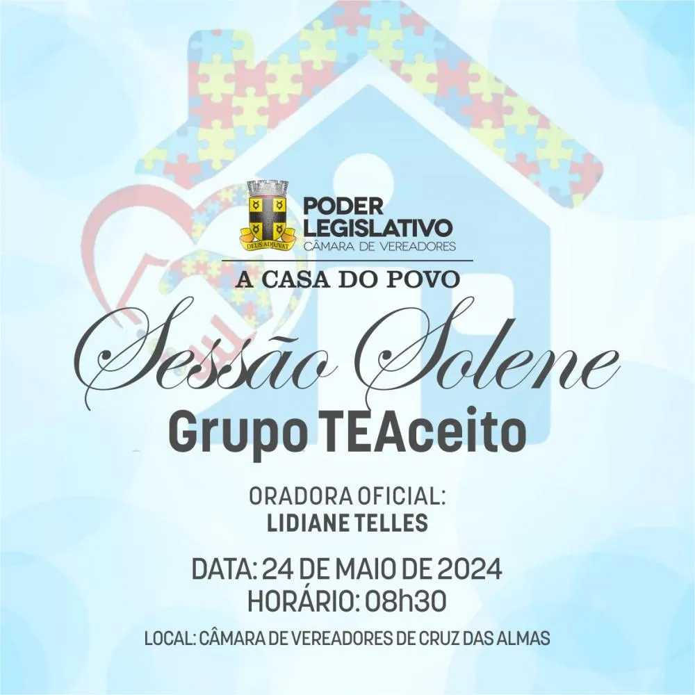 Cruz das Almas - Sessão solene na Câmara dos Vereadores em homenagem ao Grupo TEAaceito