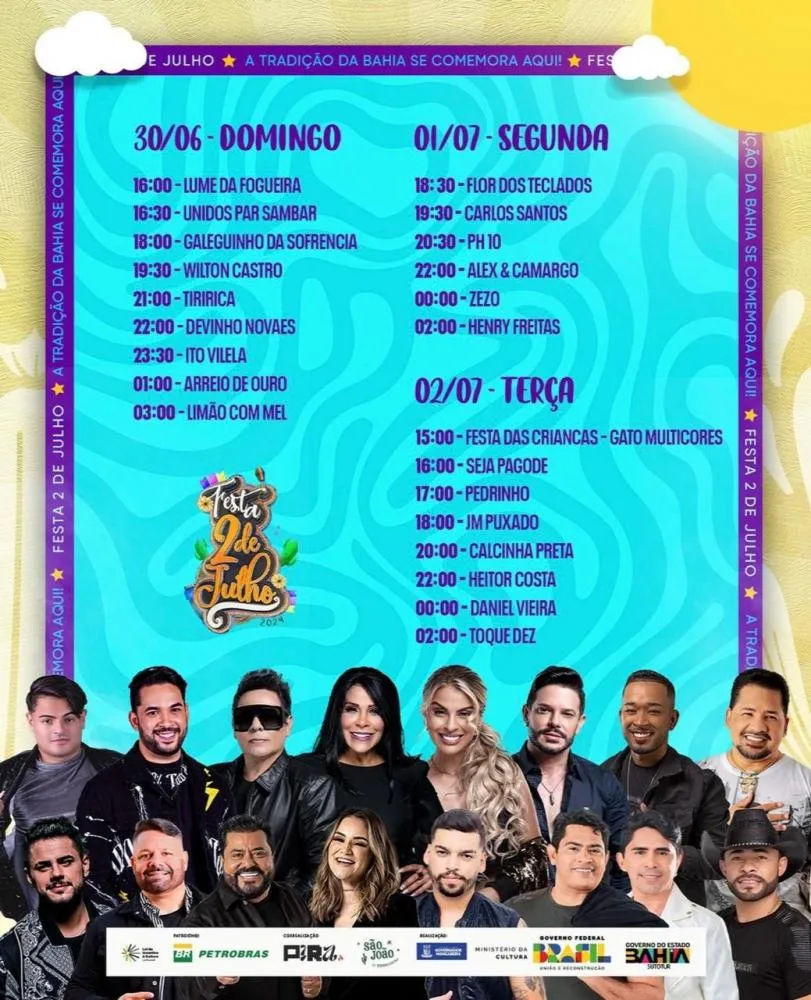 Governador Mangabeira: Prefeitura anuncia os festejos do dia 2 de Julho