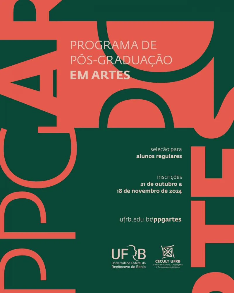 Santo Amaro: UFRB abre seleção para primeira turma de Mestrado em Artes do CECULT
