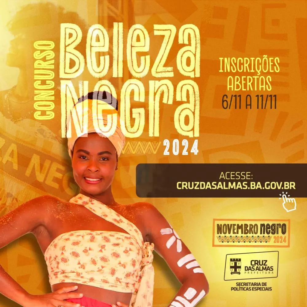 Prefeitura de Cruz abre inscrições para o Concurso Beleza Negra 2024