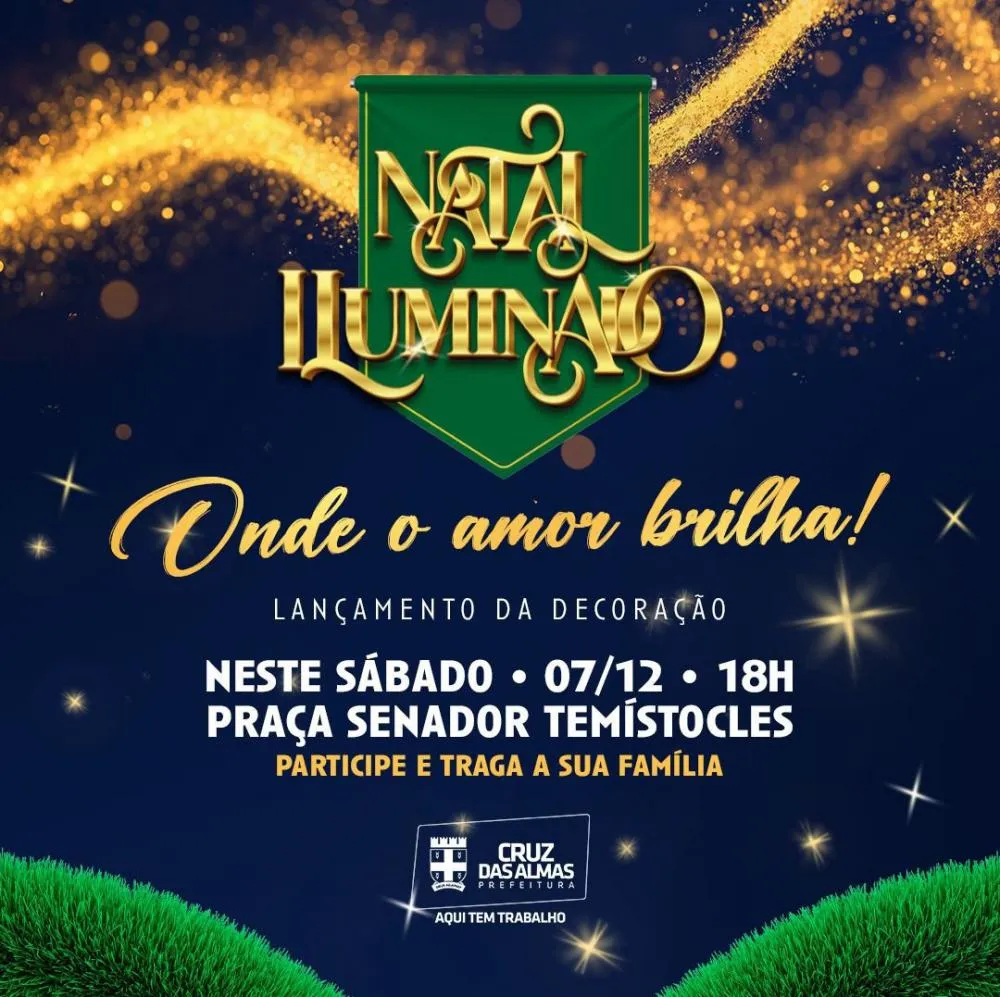 Natal Iluminado: Prefeitura de Cruz inaugura decoração de Natal neste sábado (07)